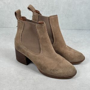 UGG Boots Womens 8 Brown Suede Leather Faye Western Riding Boho Ankle Booties